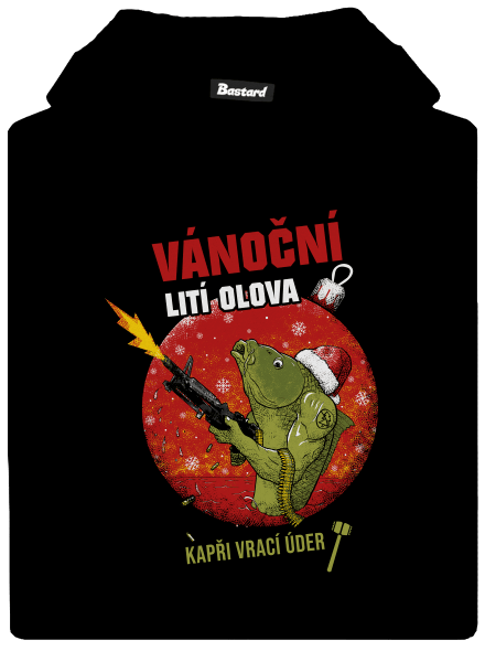 Vánoční lití olova dětská mikina klokanka Black