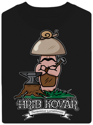 Hřib kovář unisex mikina bez kapuce Black