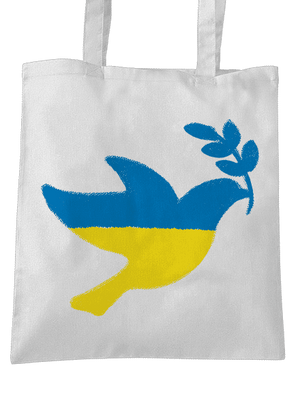 Ukrajina - Holubice obrys taška White