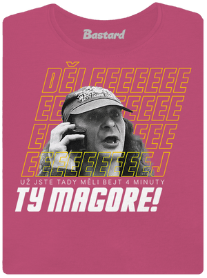 B18: Jiří Kára dámské tričko s lemem Magenta