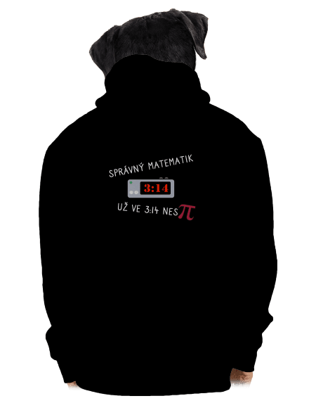 Matematik nespí pánská mikina na zip Black