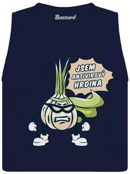 Antivirový hrdina dámské tílko volné Navy