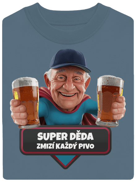 Super děda unisex mikina bez kapuce Nordic Blue