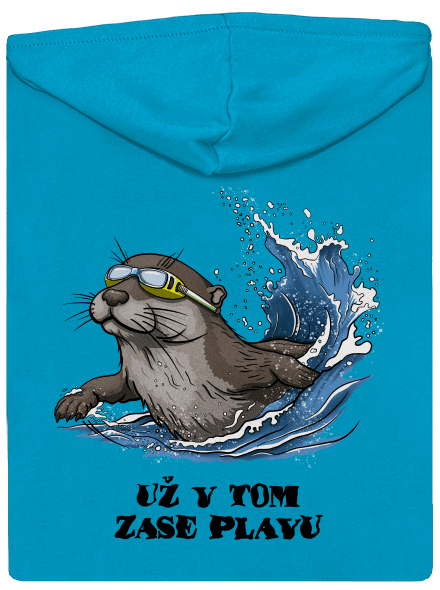 Už v tom zase plavu dámská mikina na zip Blue Atol