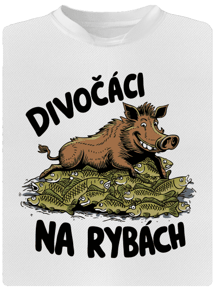 Divočáci na rybách dětské sportovní tričko White