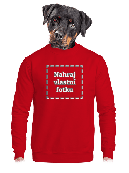 Vlastní potisk unisex mikina bez kapuce Red