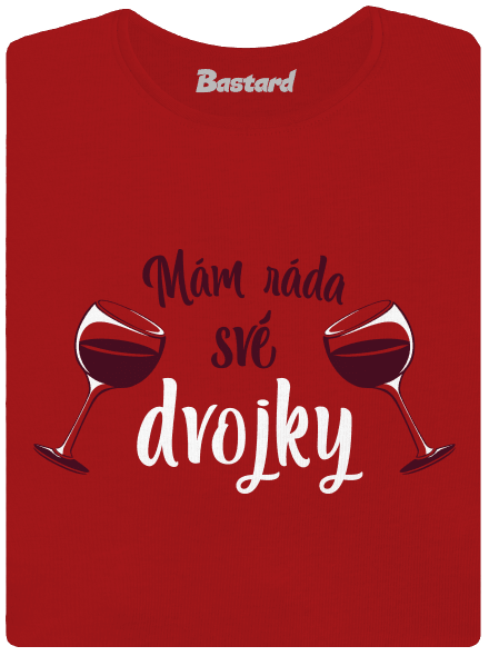 Dvojky dámské tričko s lemem Red Mal