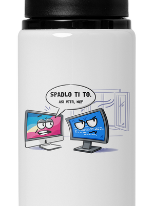 Mac vs. Windows lahev na vodu White