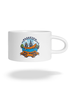 Pijavice na vodě hrnek makronka White