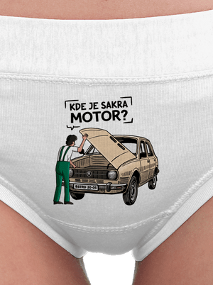 Kde je motor? dámské kalhotky White