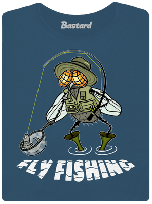 Fly fishing dámské tričko premium Petrol Blue