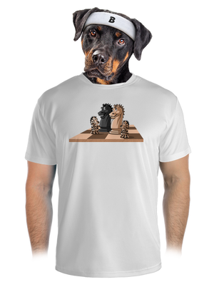 Šachová rodina pánské sportovní tričko White