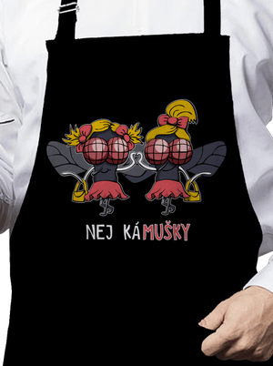 Nej kámušky zástěra Black