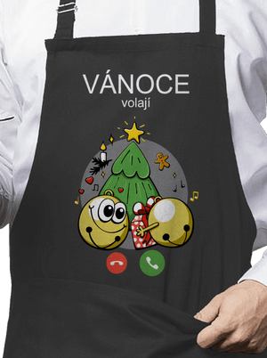 Vánoce volají zástěra Dark Grey