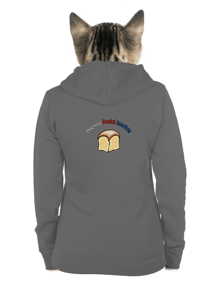 Poctivá buchta a klobása dámská mikina na zip Steel Gray