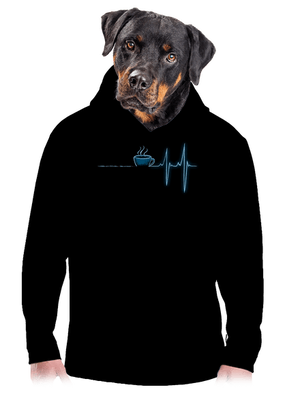 Coffee help pánská mikina klokanka Black