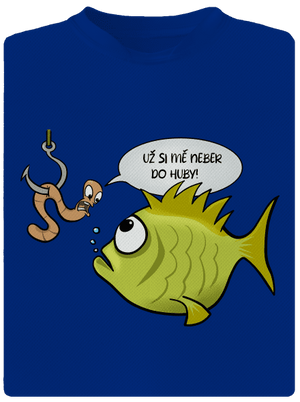 Ryba a žížala pánské sportovní tričko Royal Blue Mal