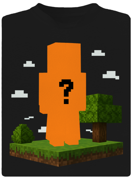 Minecraft z vlastní fotky dětské sportovní tričko Black