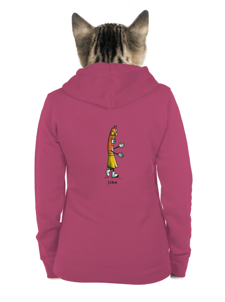 Páreček dámská mikina na zip Magenta