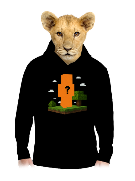 Minecraft z vlastní fotky dětská mikina klokanka Black