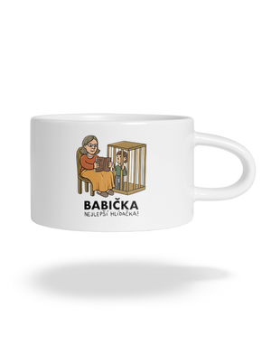 Babička hlídačka hrnek makronka White