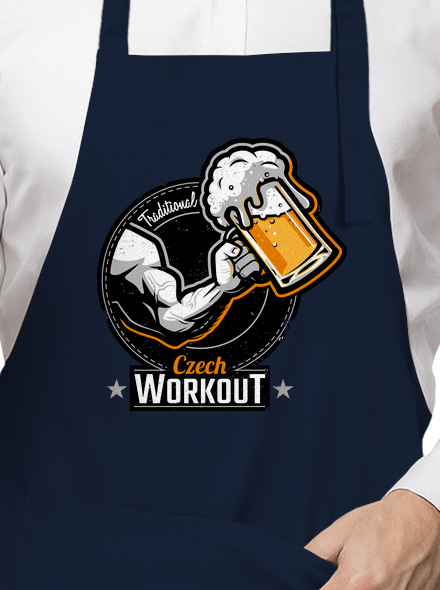 Czech Workout zástěra Navy
