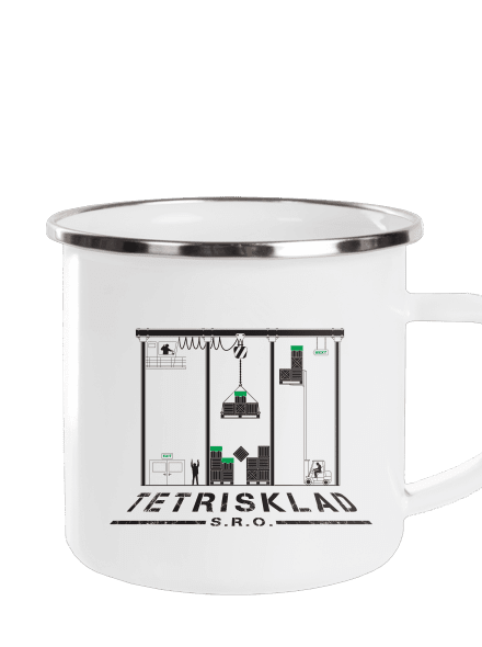 Tetrisklad plecháček White