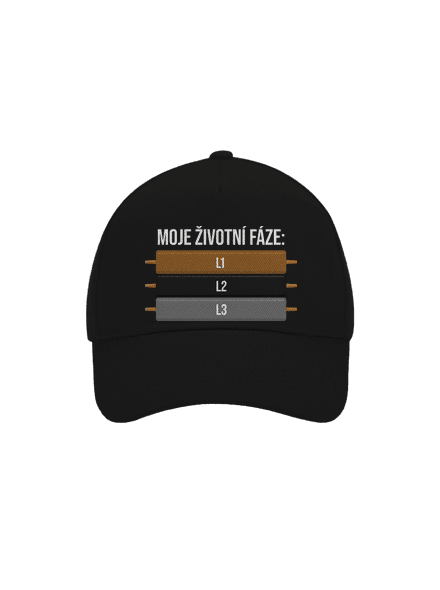 Moje životní fáze kšiltovka baseballka Black