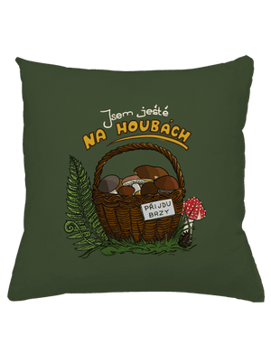 Na houbách polštář Olive Green
