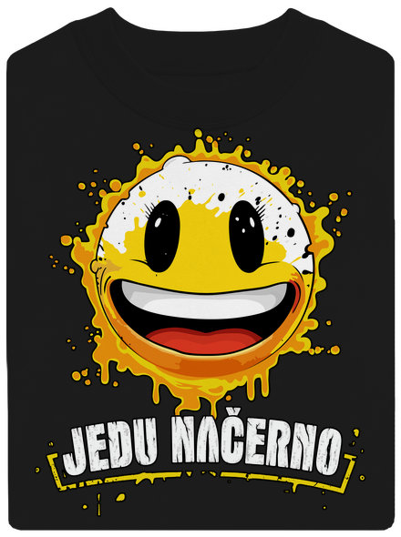 Jedu načerno unisex mikina bez kapuce Black
