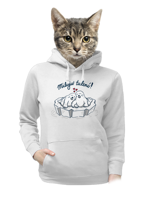 Miluju tulení dámská mikina klokanka White