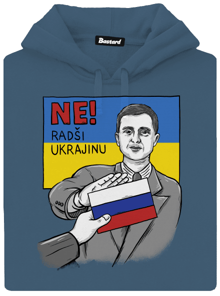 Ne! Radši Ukrajinu dámská mikina klokanka Denim