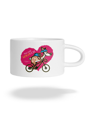 Kolouch na kole hrnek makronka White