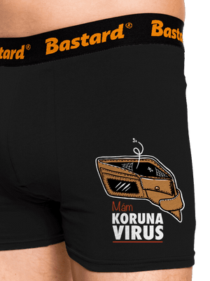 Korunavirus v peněžence boxerky Black
