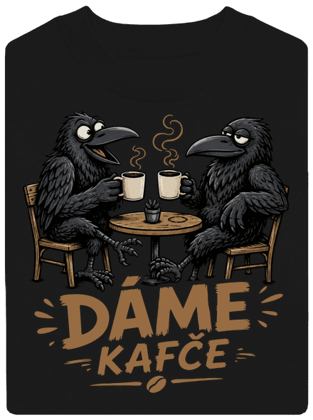 Dáme kafče unisex mikina bez kapuce Black