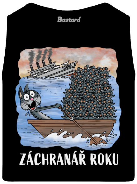 Záchranář roku pánské tílko Black