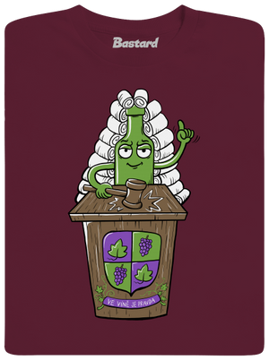 Ve víně je pravda pánské tričko Burgundy