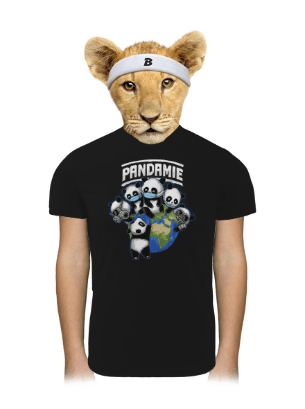 Pandamie dětské sportovní tričko Black