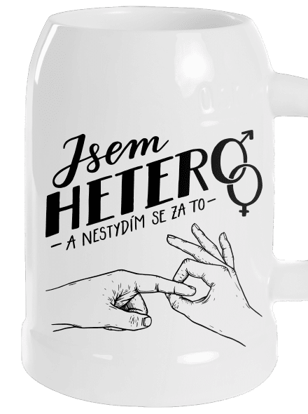B12: Jsem hetero půllitr White