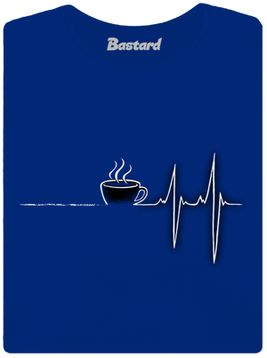 Coffee help dámské tričko s lemem Royal Blue Mal