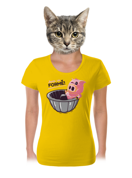 Ve formě dámské tričko Yellow