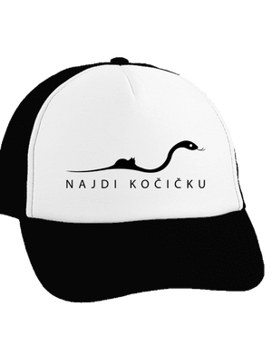 Najdi kočičku kšiltovka truckerka Black cap