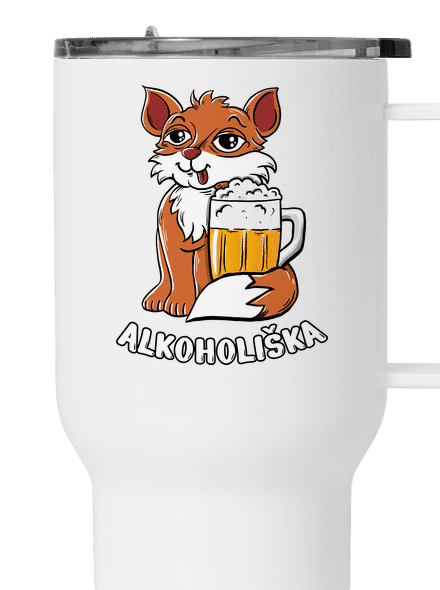 Pivní Alkoholiška termohrnek White