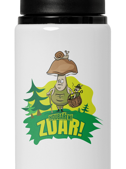 Houbaření zdar lahev na vodu White