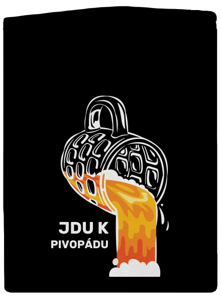 Pivopád pánská mikina na zip Black