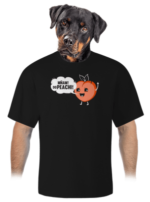 Mňam do peachi unisex tričko oversized Black