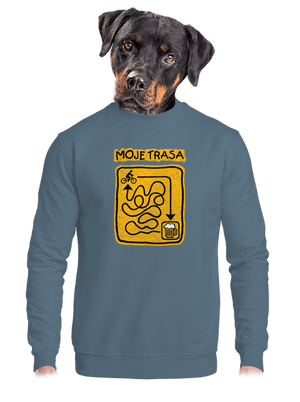 Moje trasa unisex mikina bez kapuce Nordic Blue