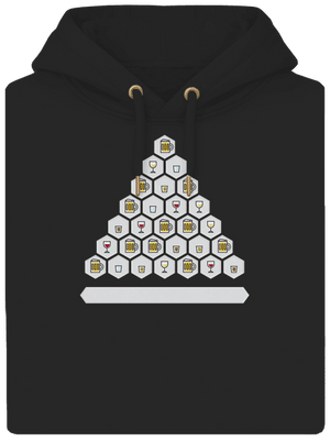 Obrázkový alko kvíz a fix unisex mikina premium Dark Black