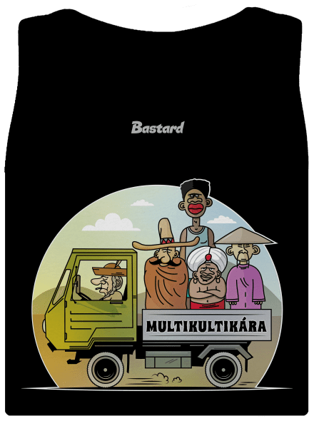 Multikultikára dámské tílko klasické Black
