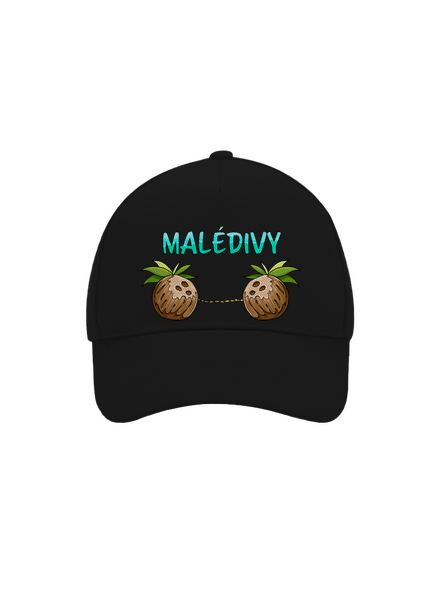 Malédivy kšiltovka baseballka Black